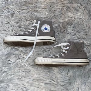 Gray hightop converse